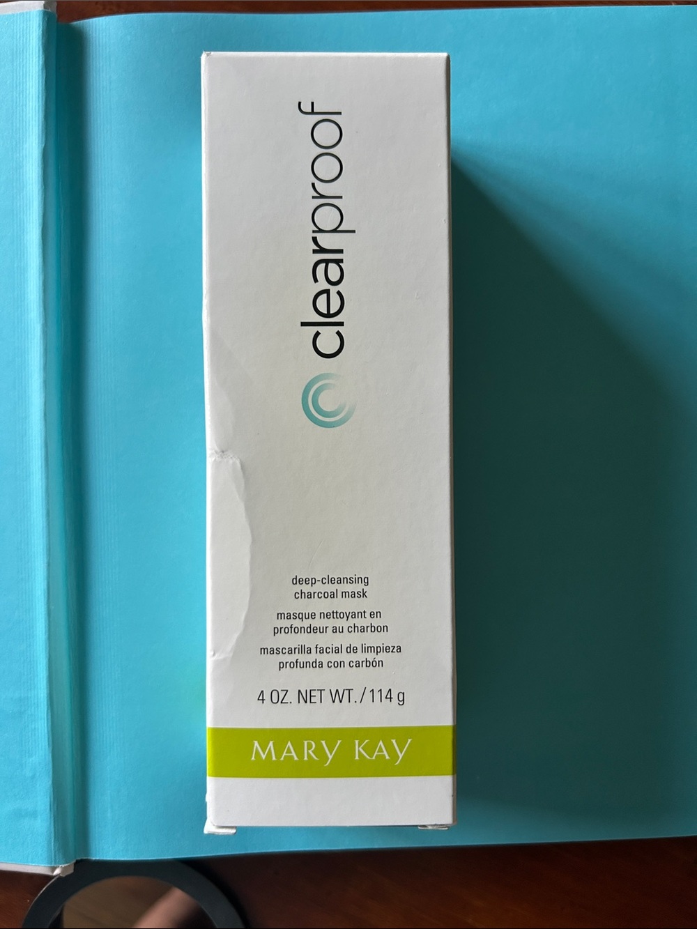 Mary Kay Clearproof Deep-Cleansing Charcoal Mask — White & Teal Accent